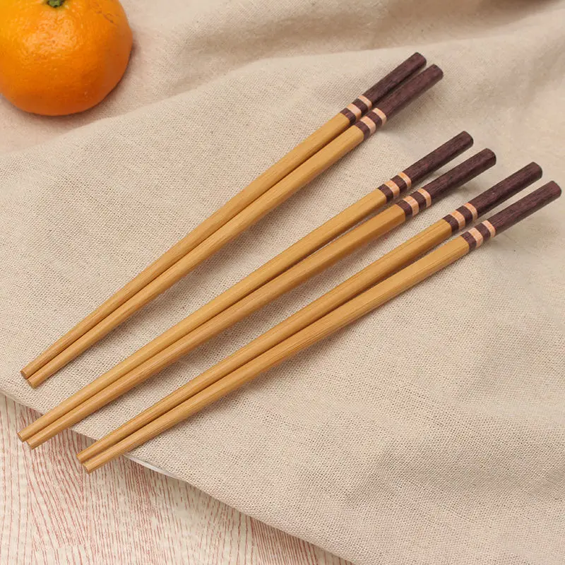 

5Pair Chopsticks Handmade Pure Natural Wood Chopsticks Chinese Style Reusable Kitchen Gadgets DIY Handmade Tableware Non-slip