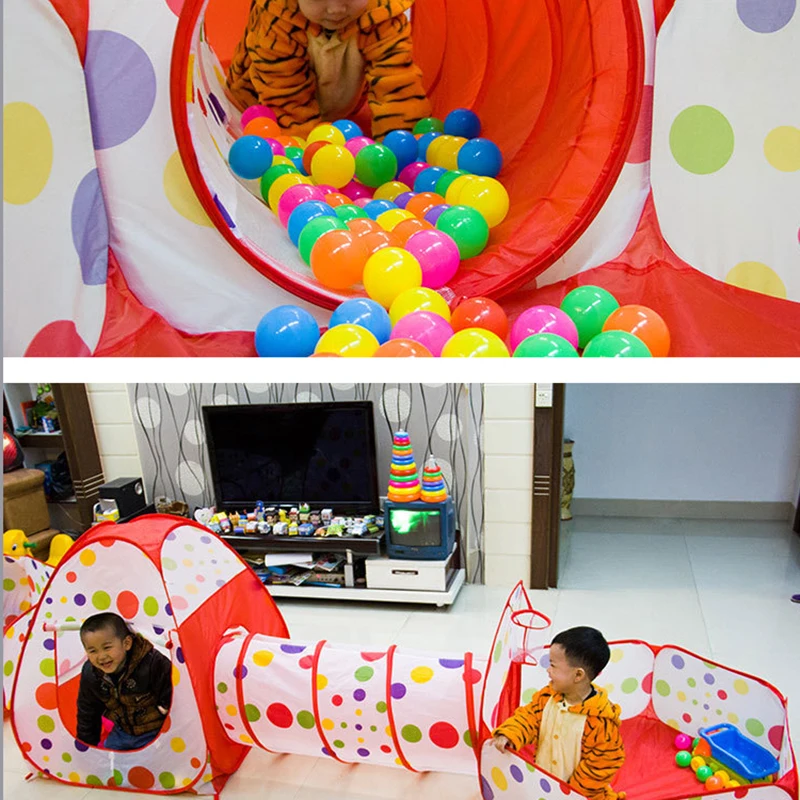 Игрушечная палатка игровой домик морской мяч забор туннель из трех предметов 0 3