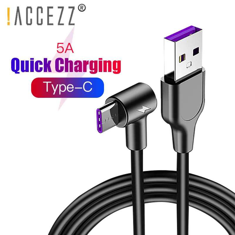 ! ACCEZZ USB кабель 5A Тип C для Samsung S9 S8 S10 Plus Xiaomi redmi Note 7 mi9 мобильный телефон Быстрая