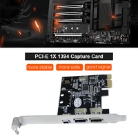new pci e 1x to 16x 1394 dv video capture card with 6 pin to 4 pin firewire adapter desktop computer 3 port accessories