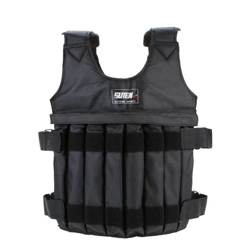 

Hot SUTEN Max 20 kg of load weight adjustable Weighted Vest jacket vest exercise boxing training Invisible Weightloading sand cl