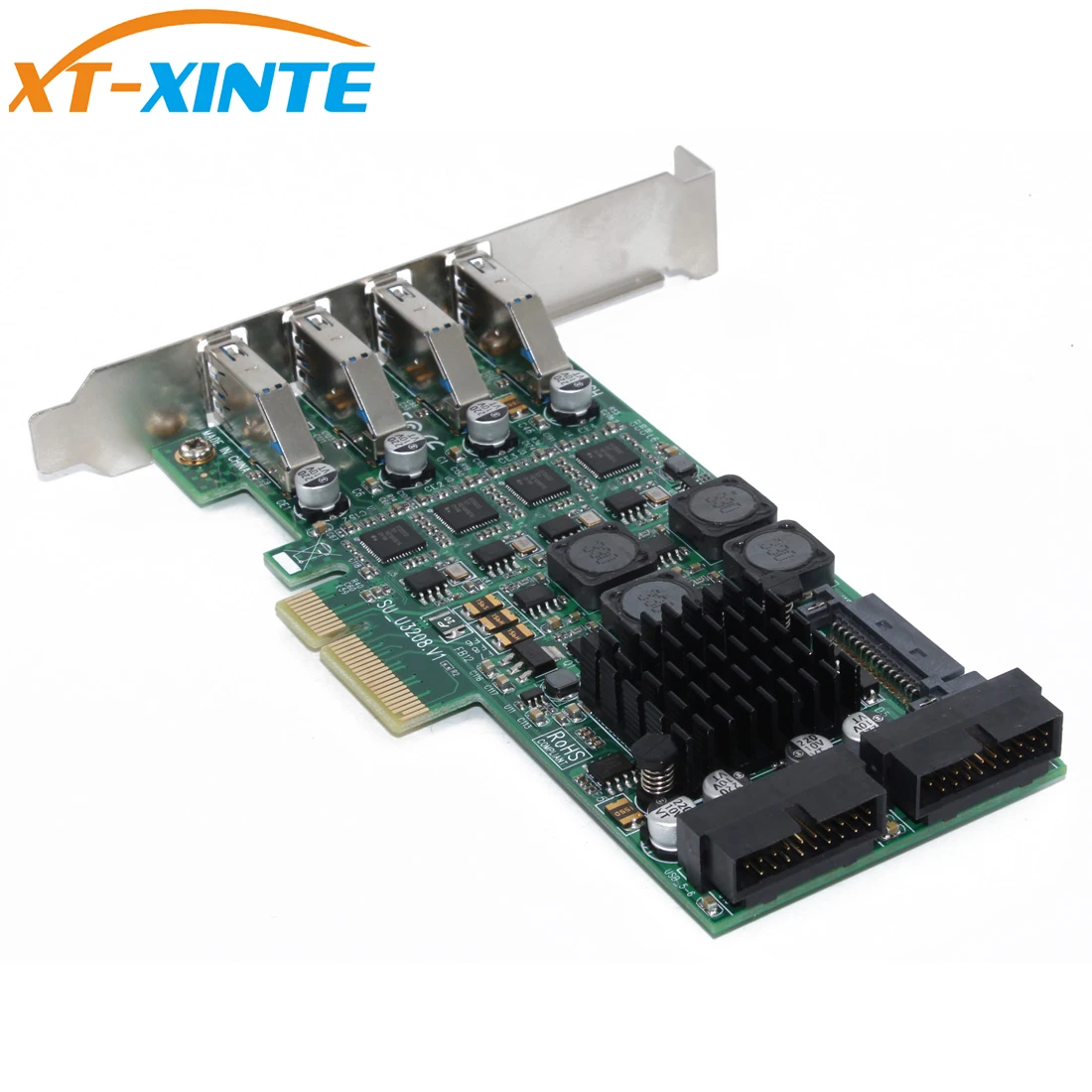 Плата расширения PCI Express PCI-E к USB 3 0 Raiser 8 портов контроллер независимая 4-канальная