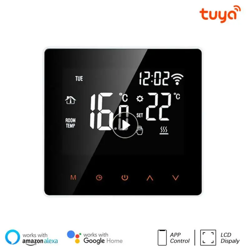 

Смарт-термостат Tuya с Wi-Fi и сенсорным ЖК-дисплеем