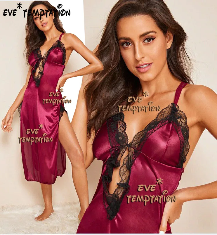 Горячее сексуальное кружевное атласное нижнее белье для кукол сорочки длинная