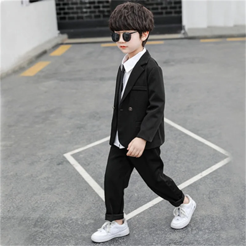 

Boys suits handsome 2021 new spring and autumn suits fashion dresses boys small suits trend