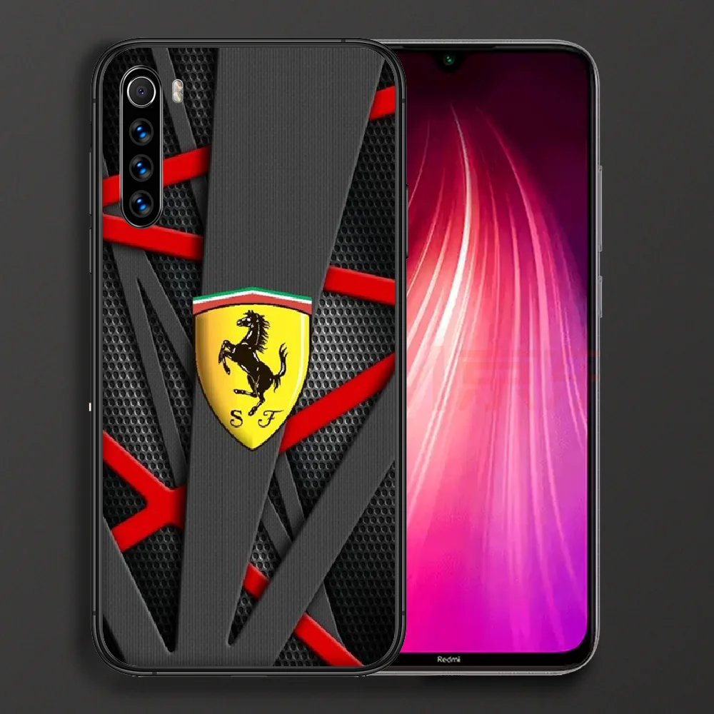 

Super run car Ferrari Phone case For Xiaomi Redmi Note 7 8 8T 9 9S 4X 7 7A 9A K30 Pro Ultra black shell silicone bumper trend