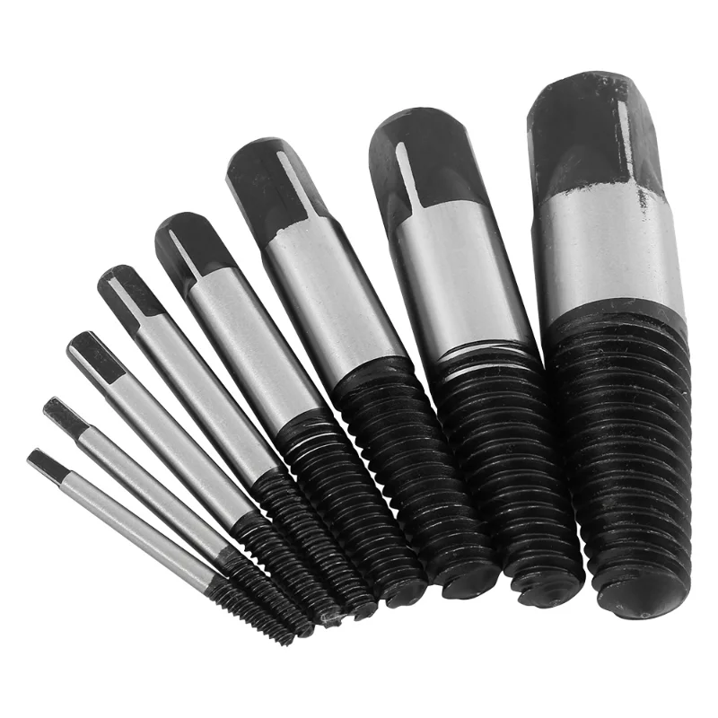 

Набор экстракторов для винтов, 8 предметов, из стали, для быстрого удаления поврежденных винтов