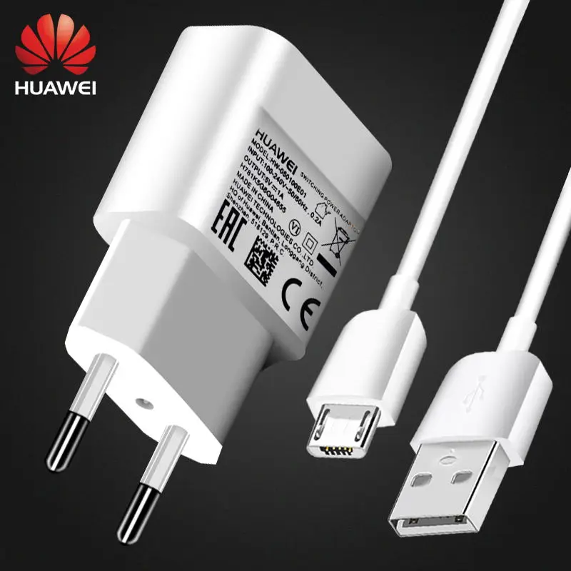 Зарядное устройство Huawei USB 5V1A Micro оригинальный кабель для P8 Lite Mate 7 8 s Honor lite Play