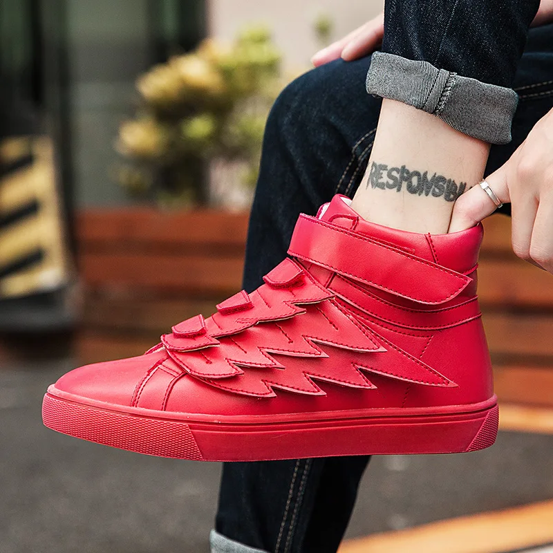 Обувь в стиле хип хоп Нескользящая Белая обувь Мужские модные кроссовки Мягкие