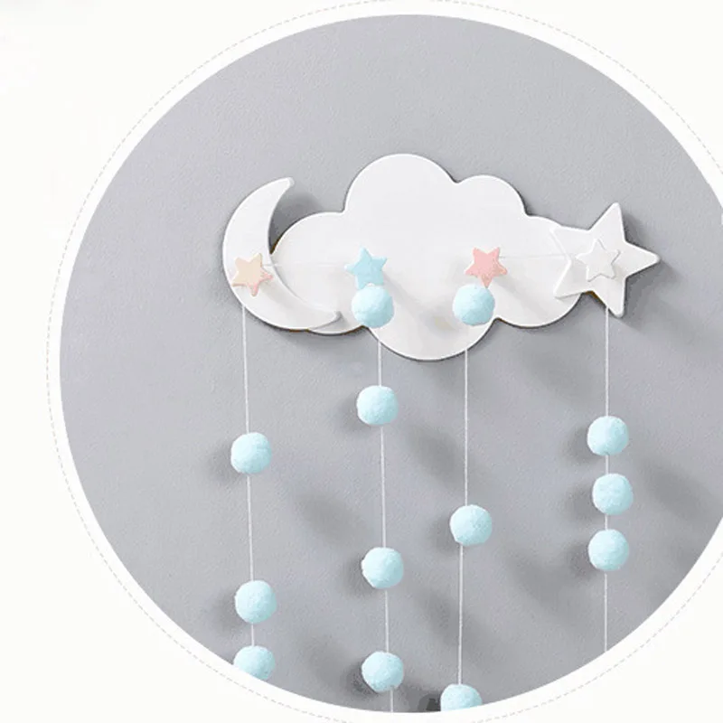 

Creative Cute Star Moon Cloud Shape Nail-free Wall Clothes Hooks Kids Room Decorative Key Hanging Hanger Kitchen Storage Hook