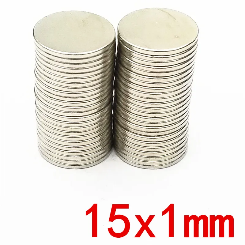 

N52 50-200PCS 15mmx1mm Strong Round Magnets Dia 15x1 mm Neodymium Magnet Rare Earth Magnet 15*1 Magnet 15x1mm 15mm