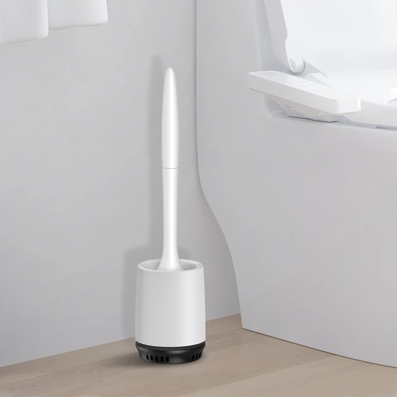 Настенная силиконовая щетка для унитаза набор чистки и держателя на 360 ° ванной