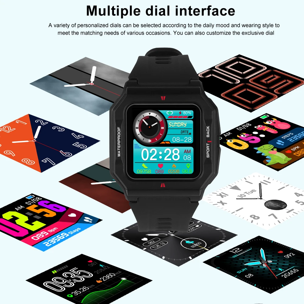 

1.3inch IPS Smart Watch Full Touch Screen Smartwatch Waterproof Sports Fitness Tracker Heart Rate Monitor for Xiaomi iOS Android