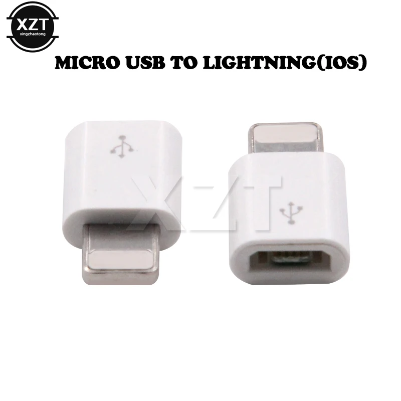 Бежевый Мини Micro USB для освещения 8 Pin для Apple адаптер с брелоком для iphone X XS XR 8 7 Plus синхронизация зарядное устройство OTG конвертер - Цвет: Бежевый