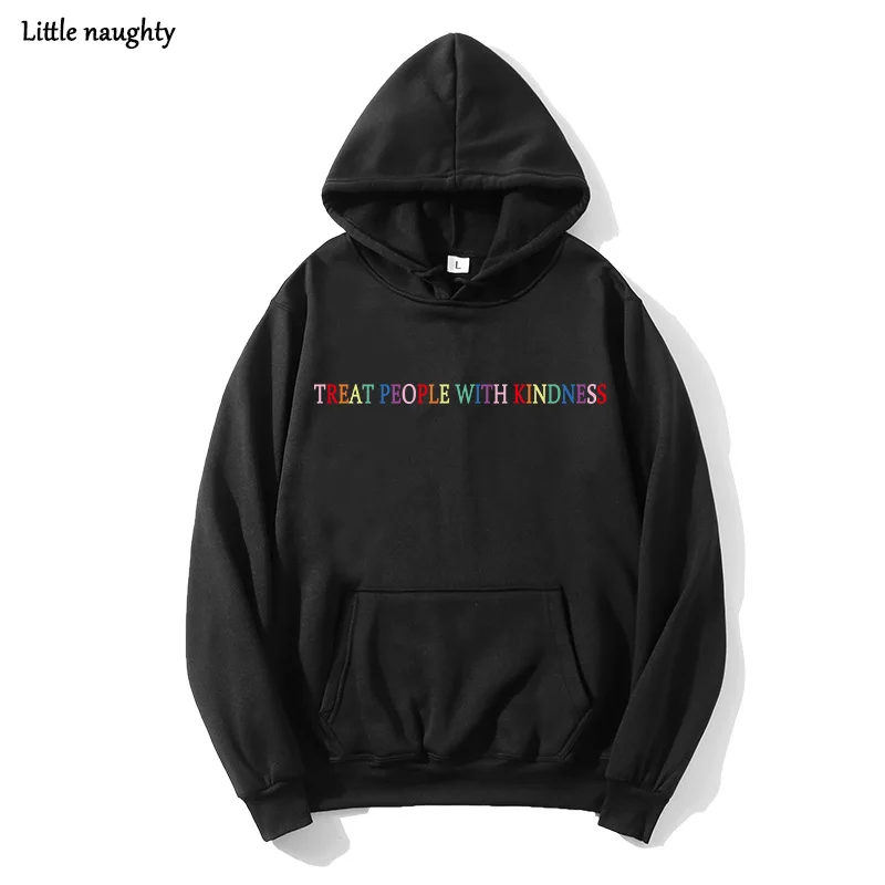 

Treat People With Courtesy Funny Hoodies Sweatshirt Vintage Letter Print Harry Styles Hoodie Streetwear Harajuku Clothes Women T