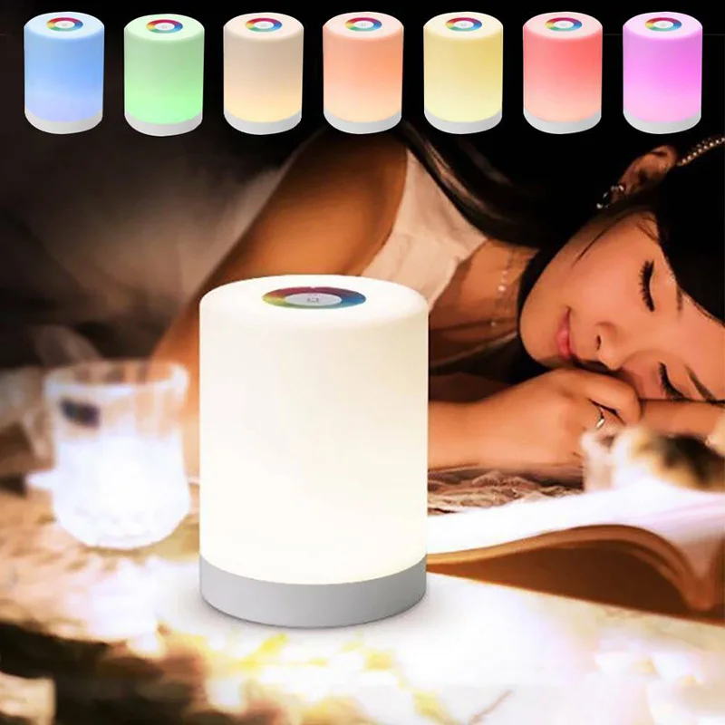 USB неоновая светодиодный ная лампа с сенсорным управлением сменный цвет ночник