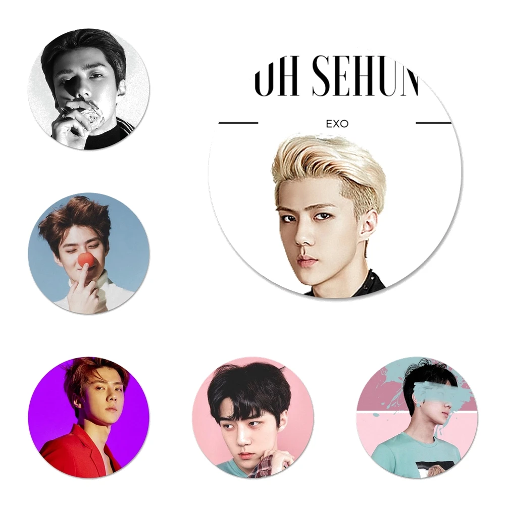 SEHUN CHANYEOL EXO Badge Brooch Pin Accessories For Clothes Backpack Decoration gift |