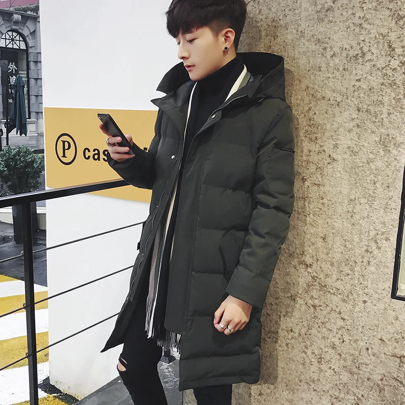 Новая мужская зимняя куртка длинное стильное утепленное пальто с хлопковой