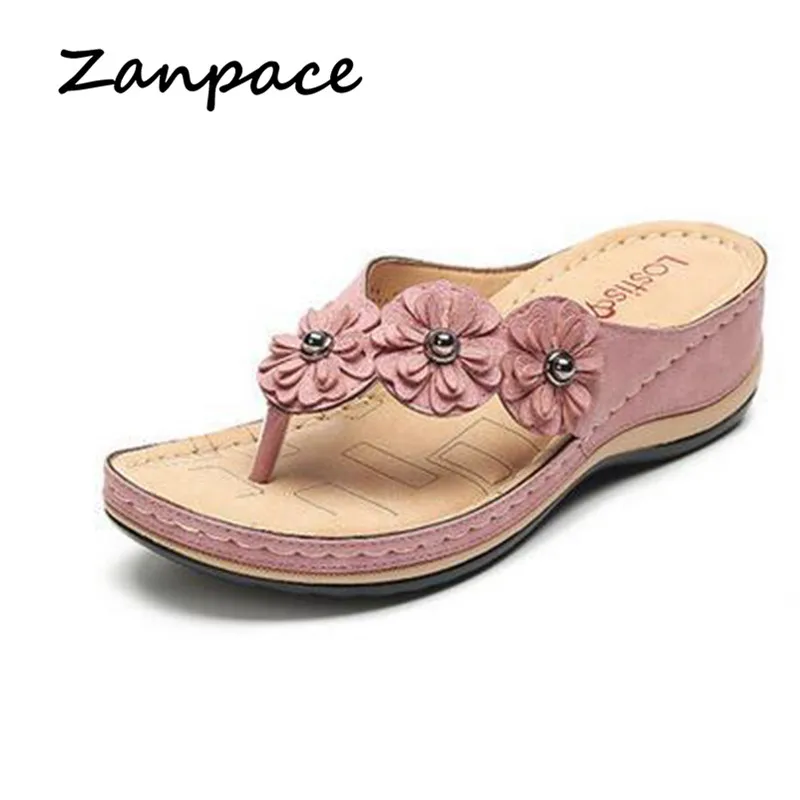 Летние женские шлепанцы Однотонные Вьетнамки ручной работы в винтажном стиле