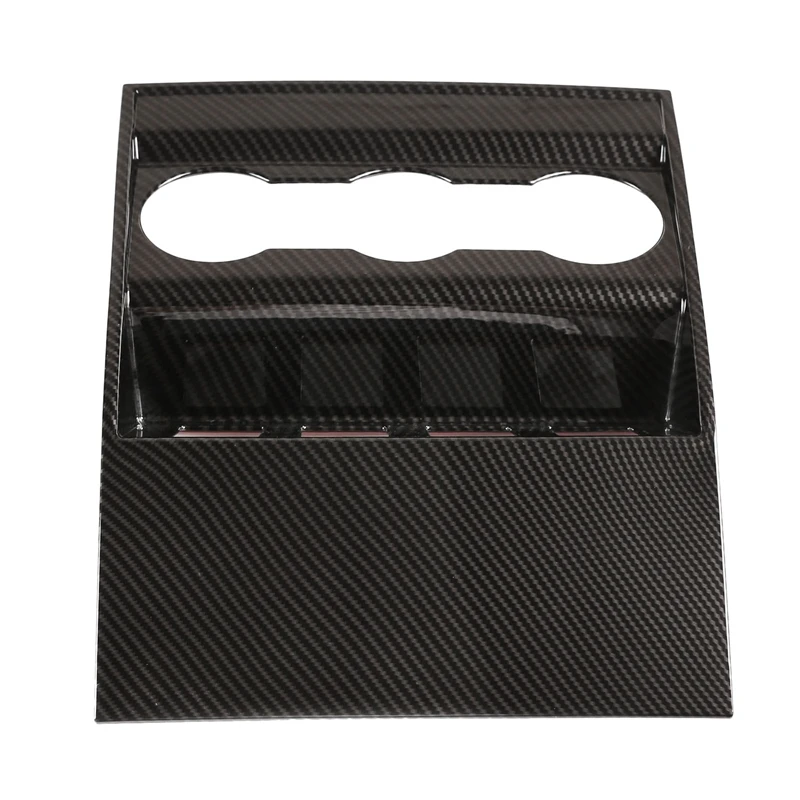 

Car ABS Carbon Fiber Armrest Box Rear Protect Cover Trim for Land Rover Defender 110 2020