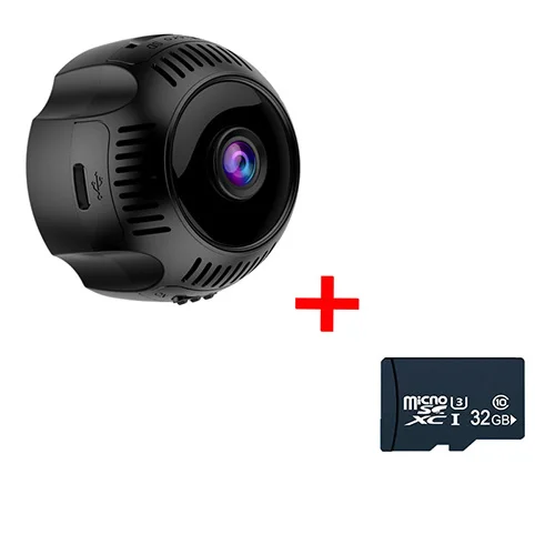 black and 32g card Мини-камера X7 1080 P, wifi, для обнаружения движения, инфракрасное ночное видение, Спортивная, автомобильная, микро-камера, ремешок для часов, DV, видео рекордер, видеокамеры - Цвет: black and 32g card