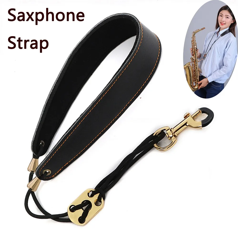 

Adjustable Saxophone Neck Strap For Soprano Tenor Alto Baritone Sax Clarinet EWI Sax Leather Harness Shoulder Strap Belt