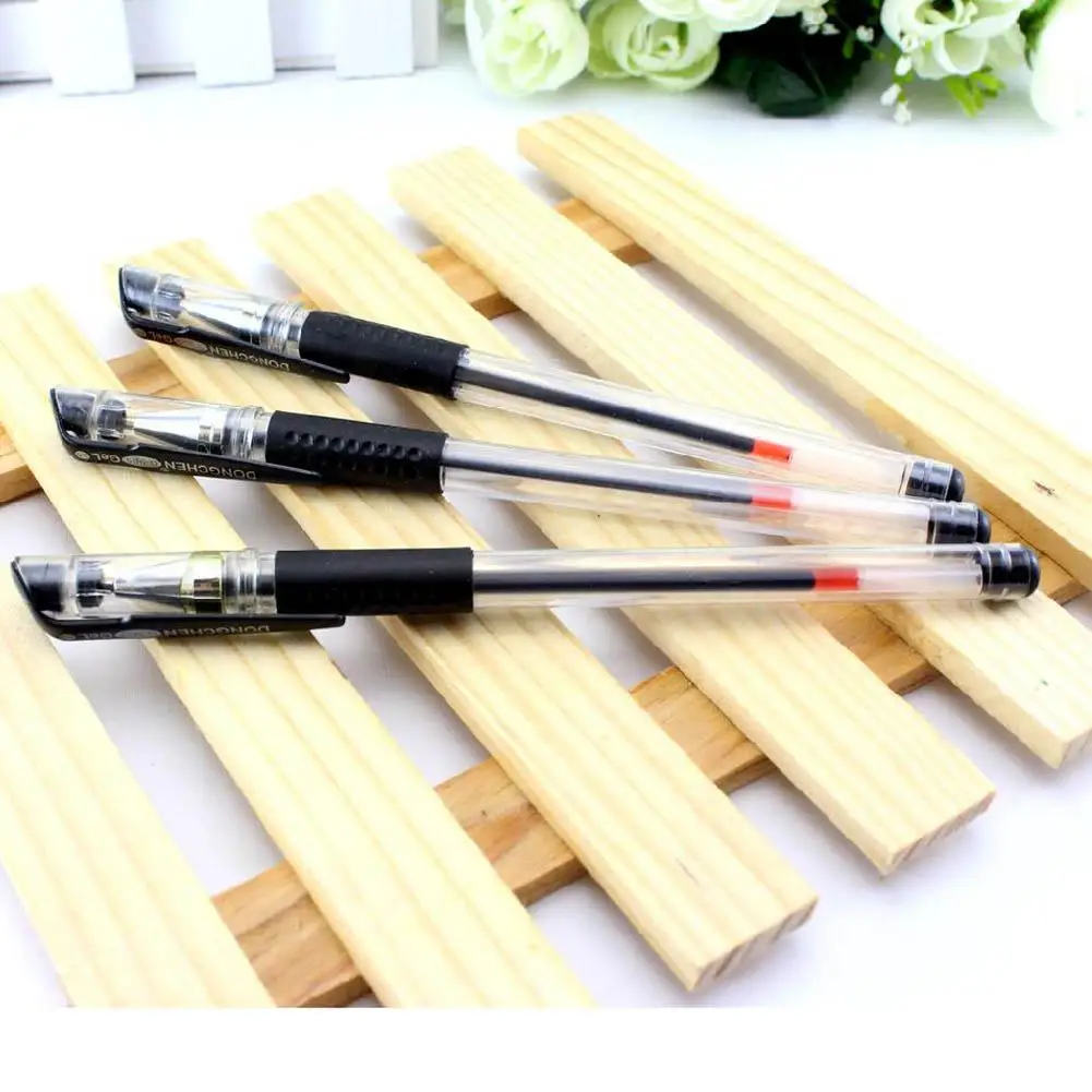 1 шт. гелевые чернильные шариковые ручки тонкие 0 5 мм Гладкая линия черный легко