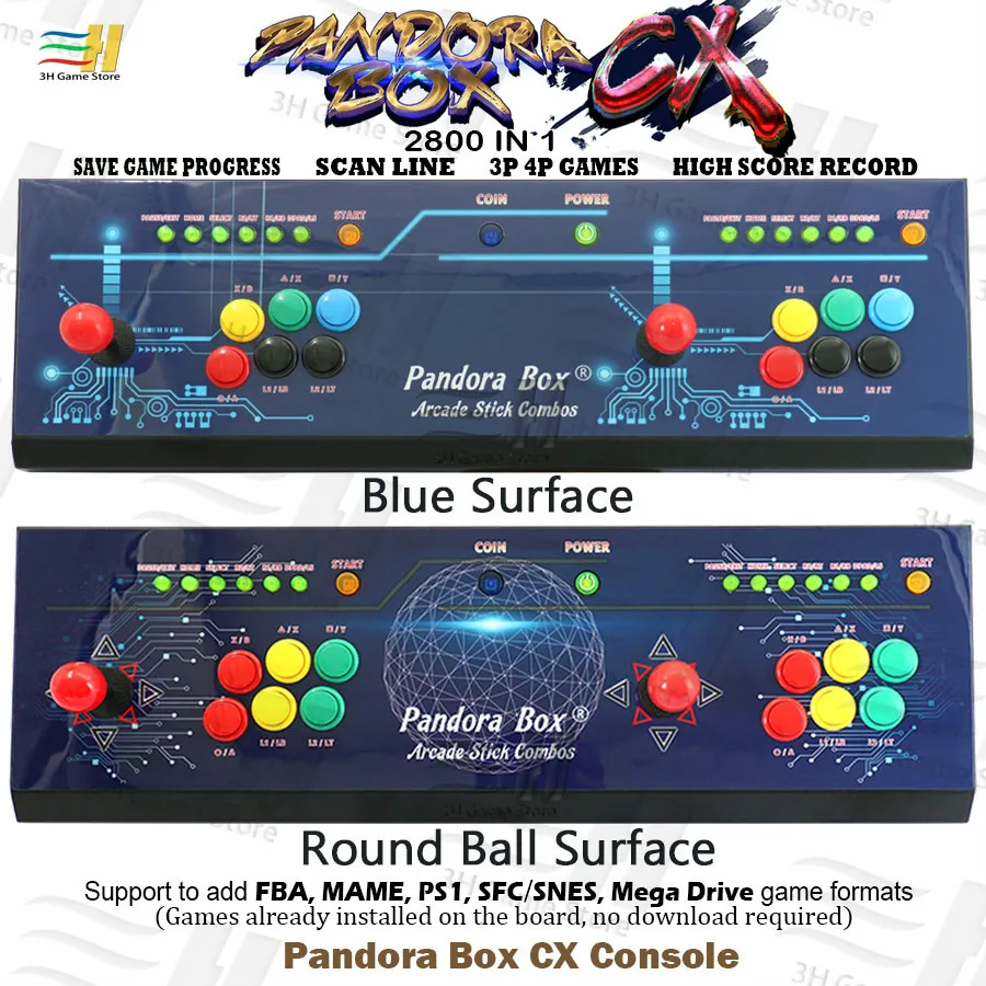 Встроенный игровой автомат Pandora box CX 2800 в 1 консоль имеет 3P 4P игра может сохранить