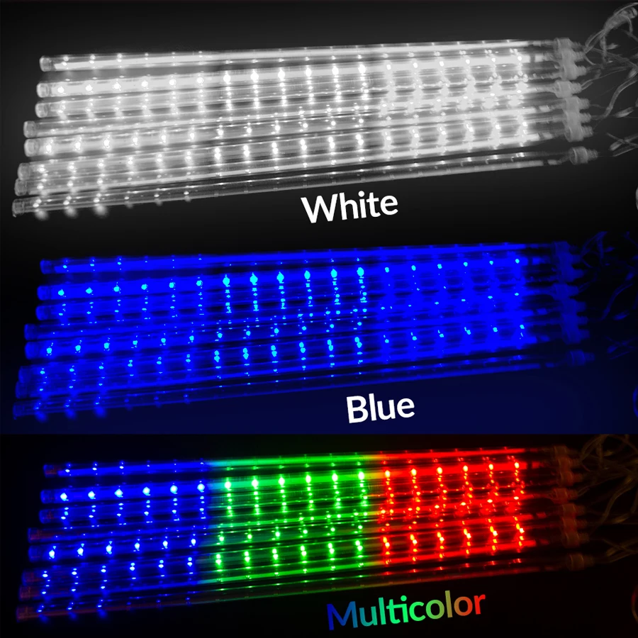 Рождественская уличная гирлянда 50 см светодиодная метеоритный дождь 8 трубок