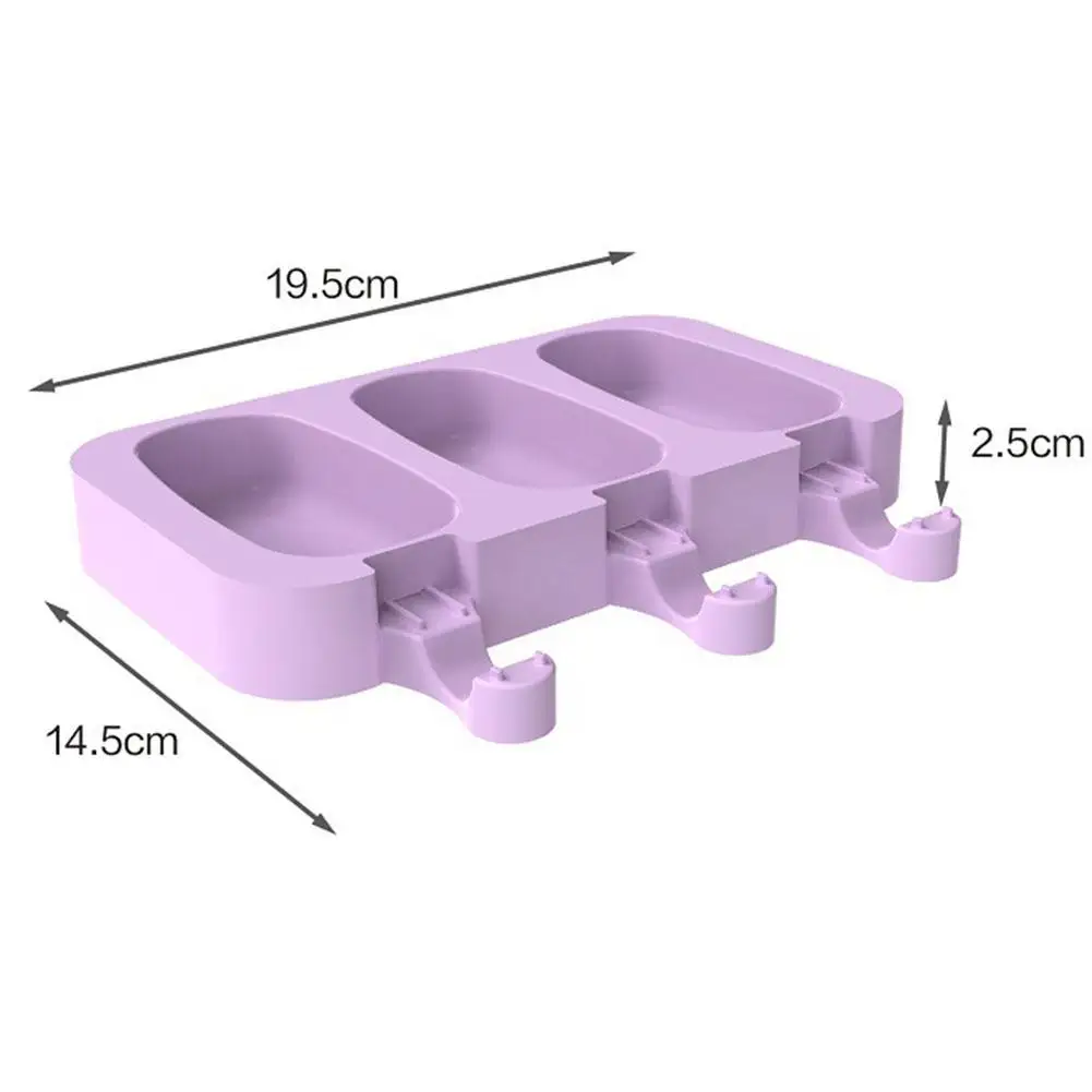 

1PC Cute Cartoon Ice Cream Mold Silicone Animal Shape BPA-Free Mold Lids Summer Mold Popsicle Sticks H3V5