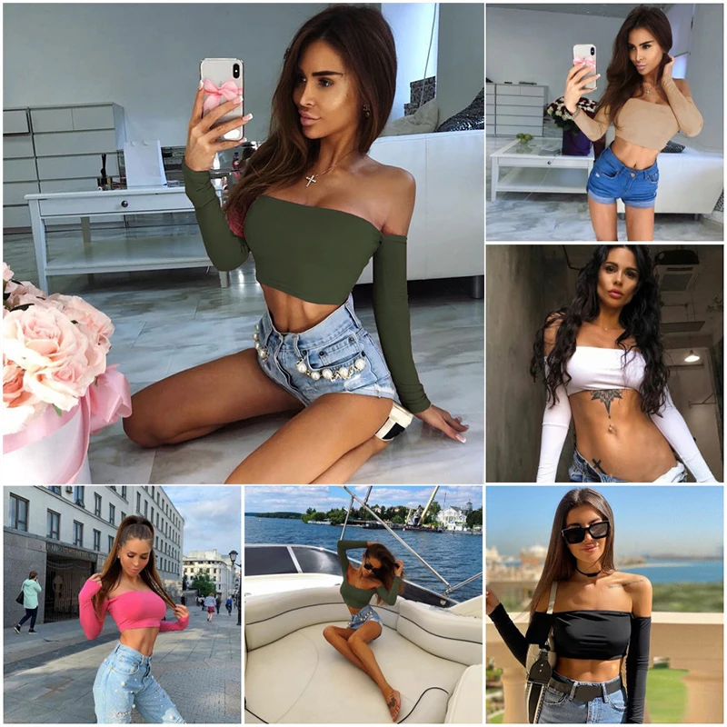 Модная сексуальная Нижняя женская рубашка с горизонтальным вырезом и