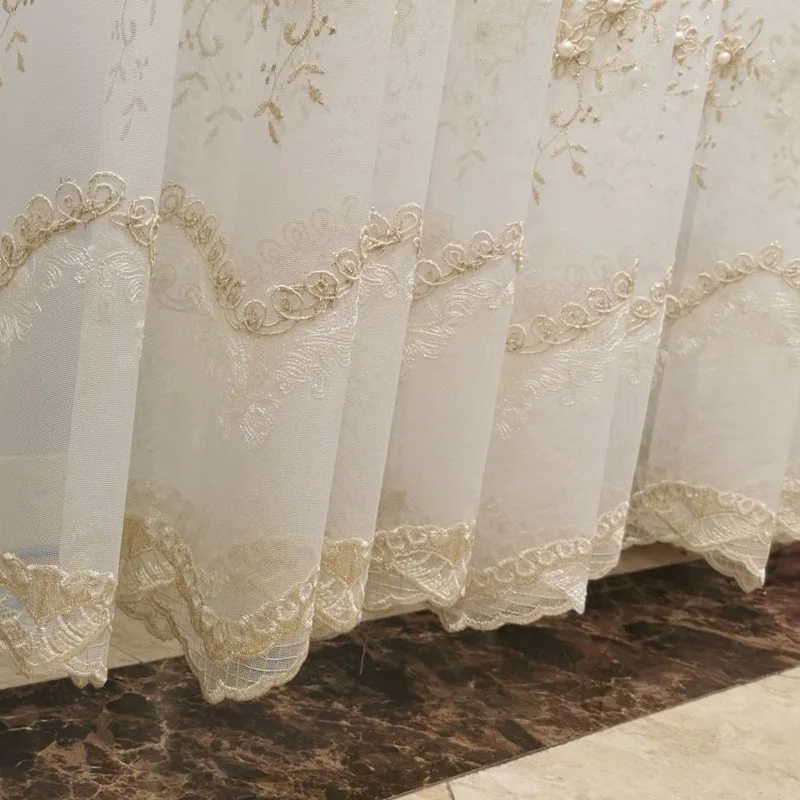 Новый Европейский Простой вышитый оконный экран светильник светопередающая