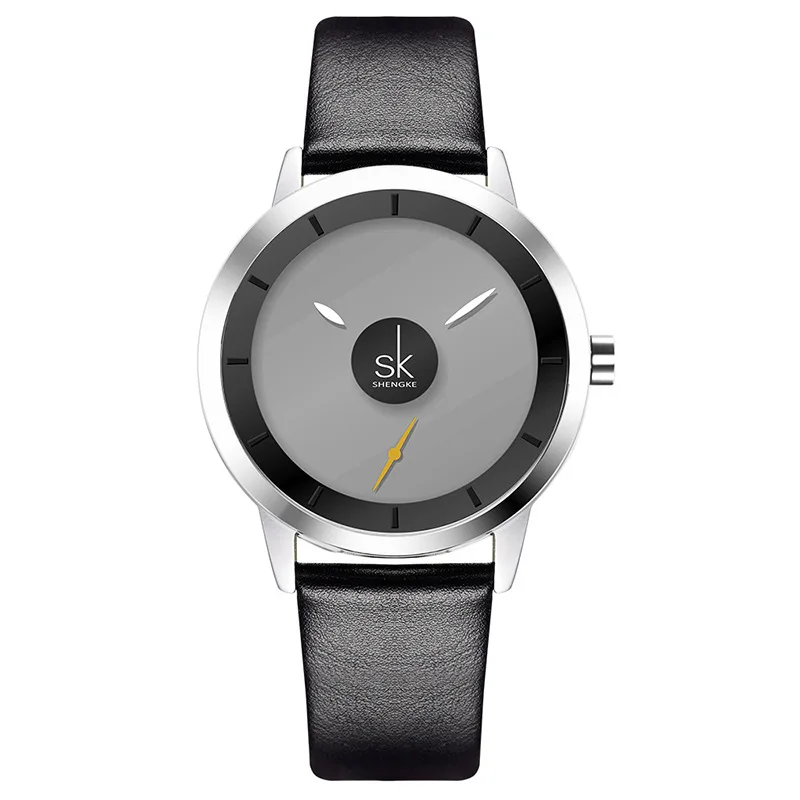 

sports watch new concept creative non-pointer watch couple pair watch belt waterproof black and white men's and women's watches