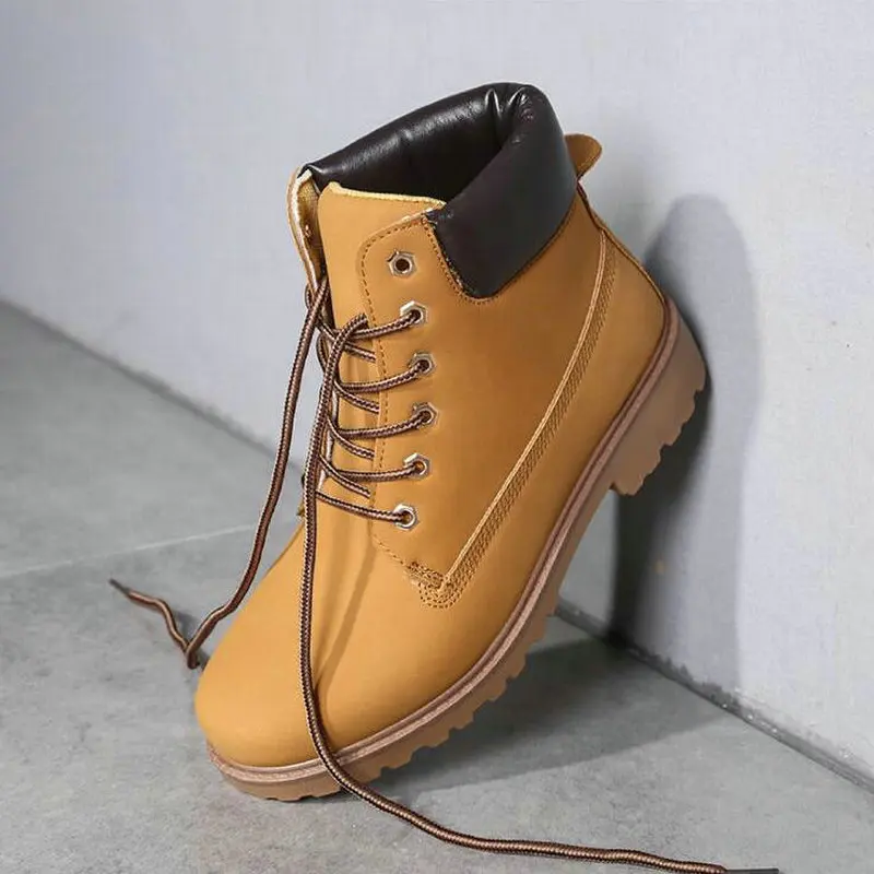 Осенне-зимние Новые мужские ботинки рабочие ретро мужская повседневная обувь на