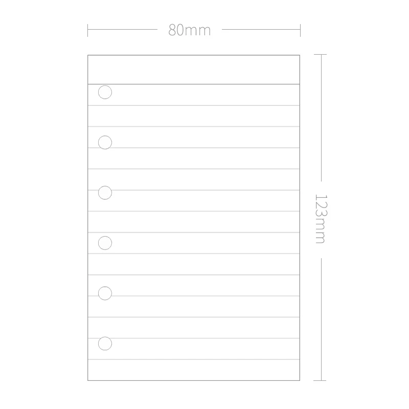 Horizontal line A7 вкладыш записная книжка заправка спиральная переплетная планировщик внутренняя страница внутри бумажная молочная еженедельная ежемесячная планировка сделать линию точка сетка - Цвет: Horizontal line