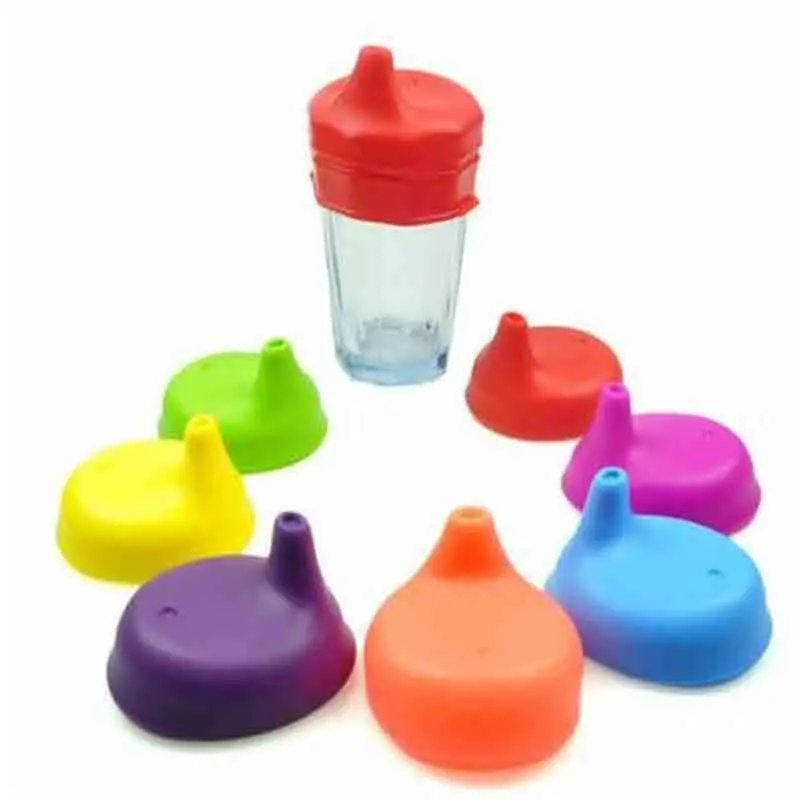 

1Pcs Kids Baby Healthy Sprouts Reuseable Silicone Stretchable Leakproof Sippy Lids Safety Make Any Sippy Free Bottle Feeding