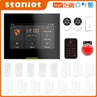 Беспроводная система охранной сигнализации Staniot с Wi-Fi, 21 комплект, 433 МГц, Google Home, взломщик, ЖК-сенсорный экран, поддержка Tuya Smart Life, приложение с Alexa,Поддержка русского языка и голоса