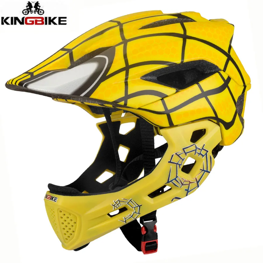 Детский съемный шлем на все лицо детский спортивный безопасный велосипедный для