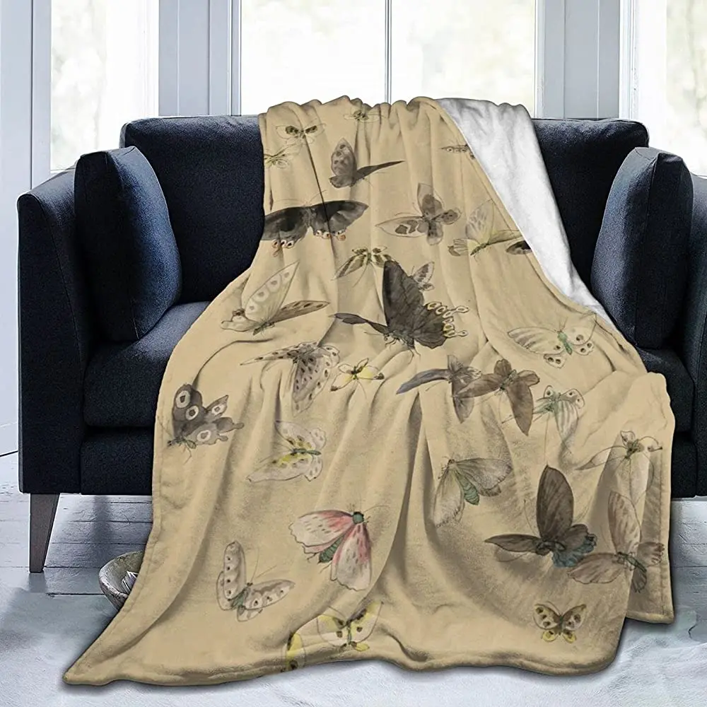 

Blanket UltraSoft Micro Fleece Living Room/Print Butterfly Painting Bedroom Warm Blanket