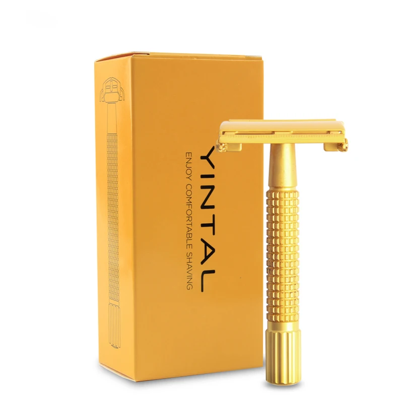 Short Handle 8.8 Cm Butterfly Open Classic Safety Inimitalbe Rotating Handle Shaver 1 Razor 5 Blades