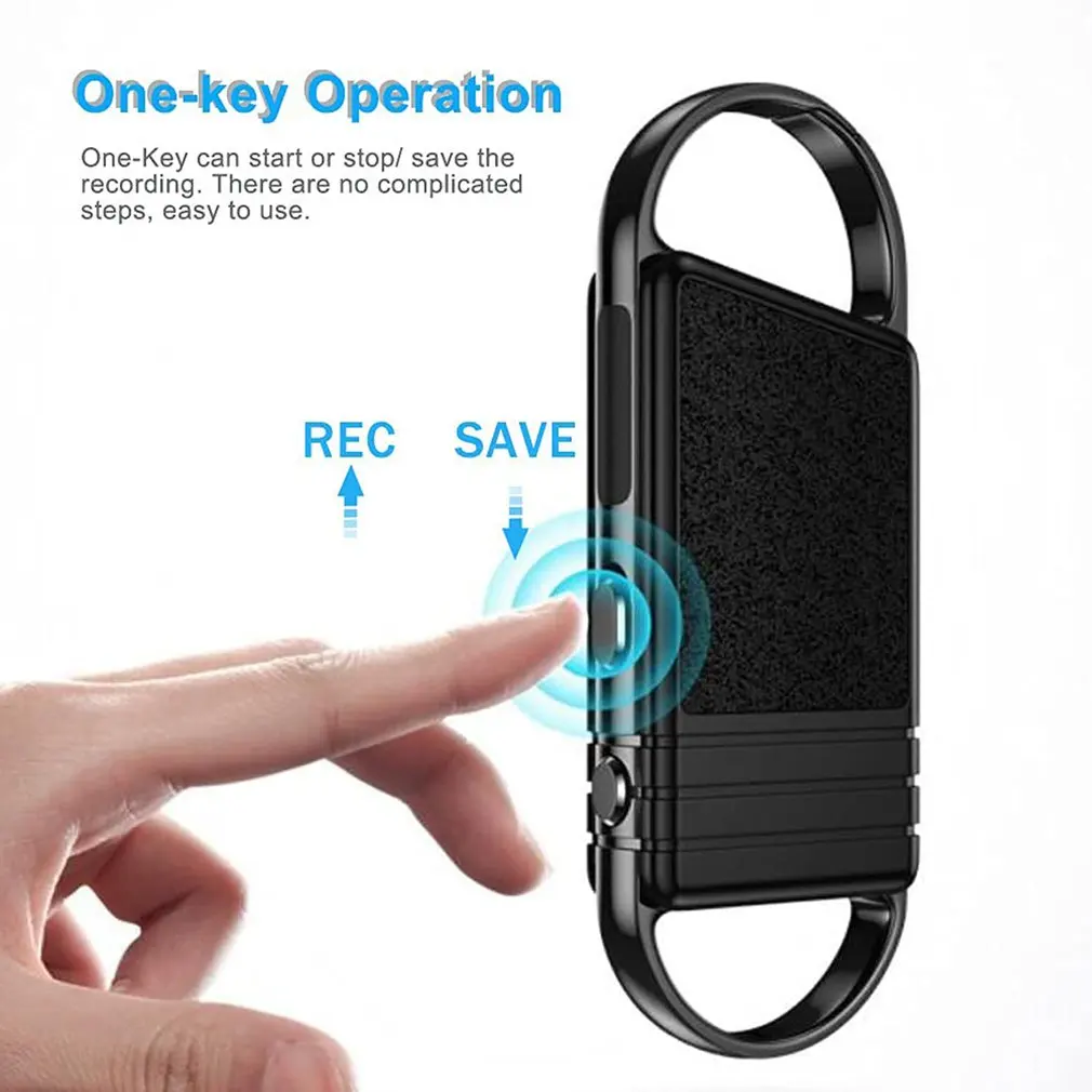 

Keychain 32G 64GB 16GB USB Voice Activated Recorder Mini Dictaphone Professional Recording MP3 Digital Audio Record For Meeting