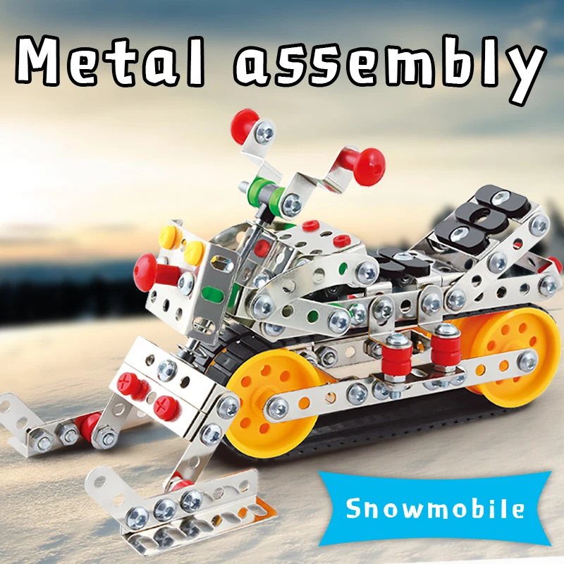 235 штук стальные блоки игрушки сани автомобиль металлические подарки на день