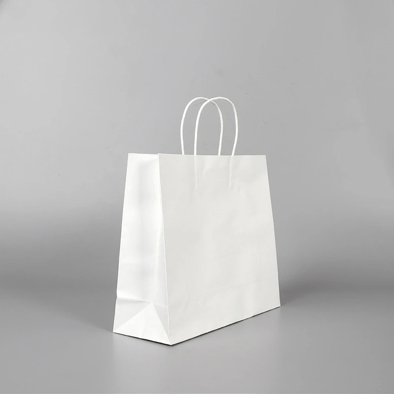 10 шт./лот подарочные пакеты с ручками многофункциональные белые бумажные 3