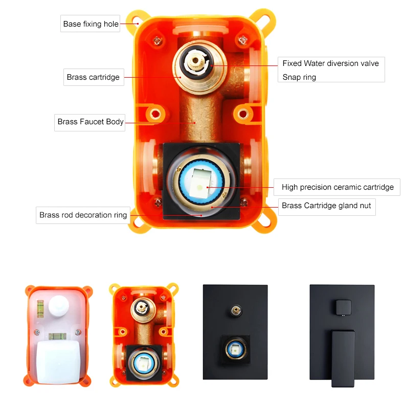 Смеситель для душа BAKALA латунный кран с потайной коробкой 1-2-3 направления