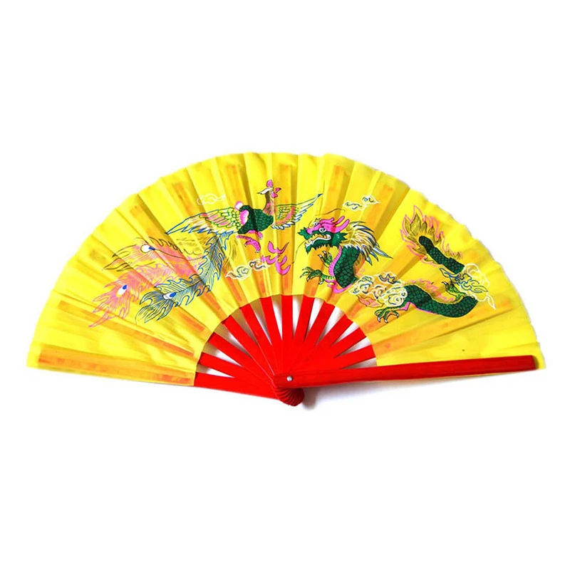 Кунг фу китайский традиционный веер Тай Чи бамбуковый складной для Wu shu 33 см