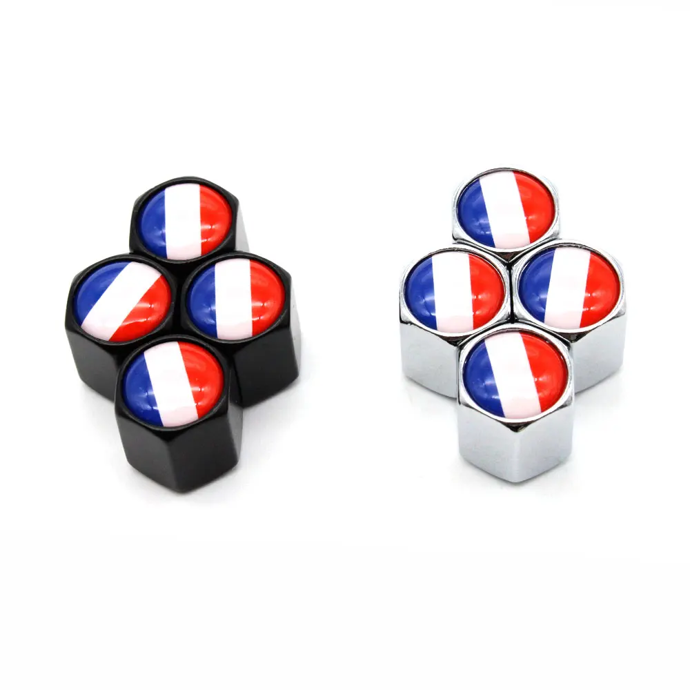 4 шт./компл. цинковый сплав Франция Флаг Стиль крышка на стержень клапана шины