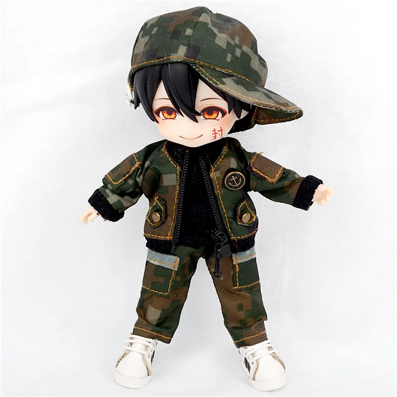 Об11 шапка детской одежды военной формы брюки трехэтажный костюм 1/12 кукла BJD аксессуары куклы обицу 11.