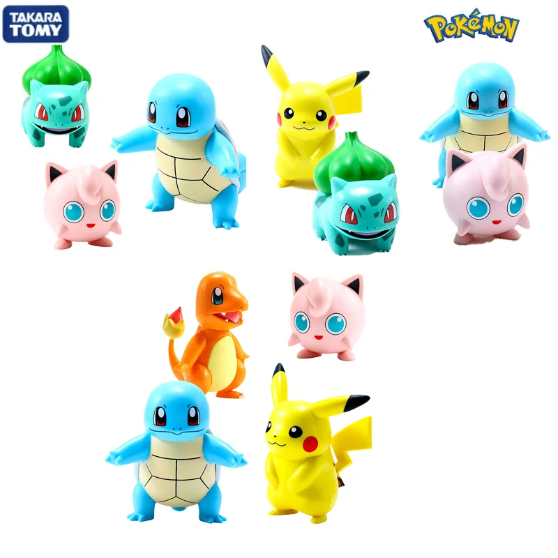 

Anime Original Takara Tomy Pokemon Blind Box Jigglypuff Bulbasaur Psyduck Squirtle Charmander Pikachu Action Figure Toys PVC