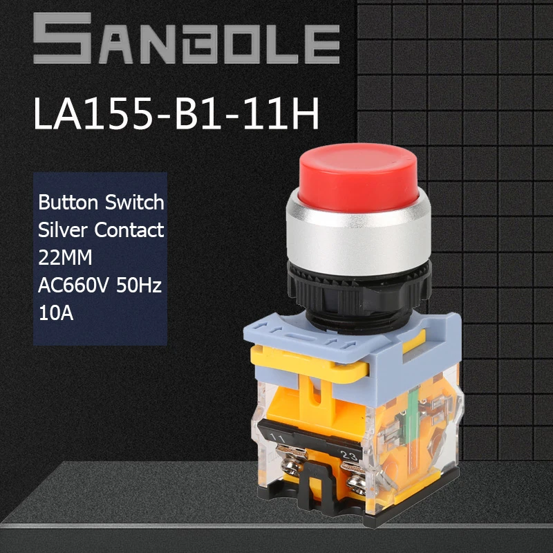 22 мм кнопочный переключатель с Высокой Головкой моментальная