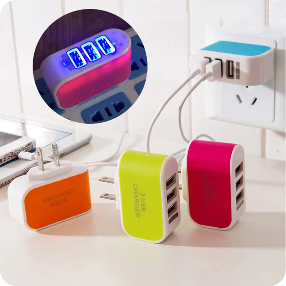 

Зарядное устройство переменного тока с 3 USB-портами, 3,1 А
